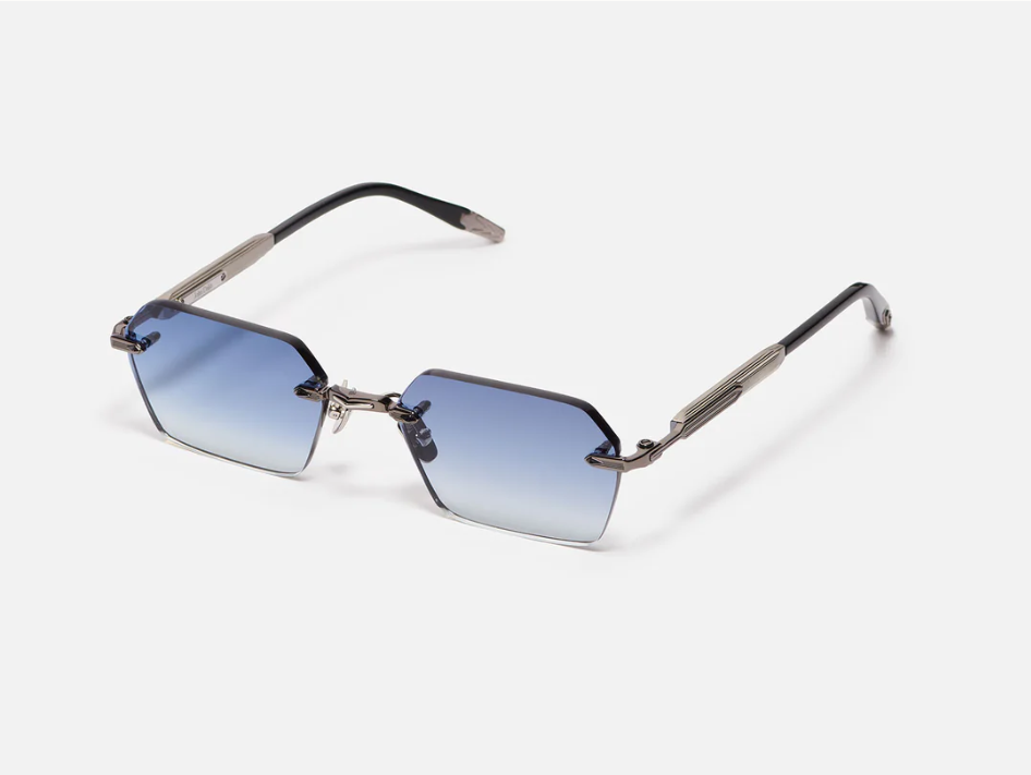Sunglasses Model R03 in Color C420 with Dark blue Gradient lenses from John Dalia