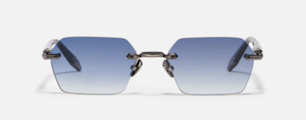 Sunglasses Model R03 in Color C420 with Dark blue Gradient lenses from John Dalia