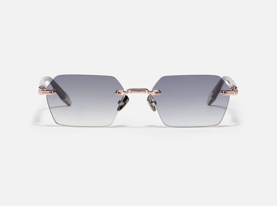 Sunglasses Model R03 in Color C476 with grey Gradient lenses from John Dalia
