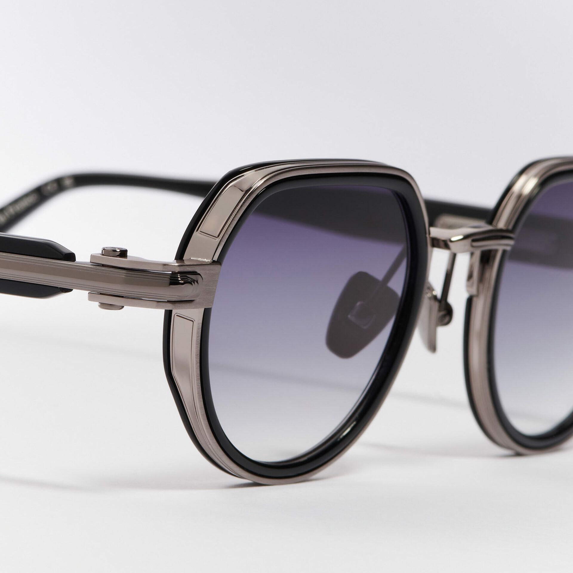 Sunglasses Model Anya with dark blue gradient lenses from John Dalia