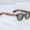 Sunglasses Model Clemens in Hickory with Seagreen lenses from Jacques Marie Mage