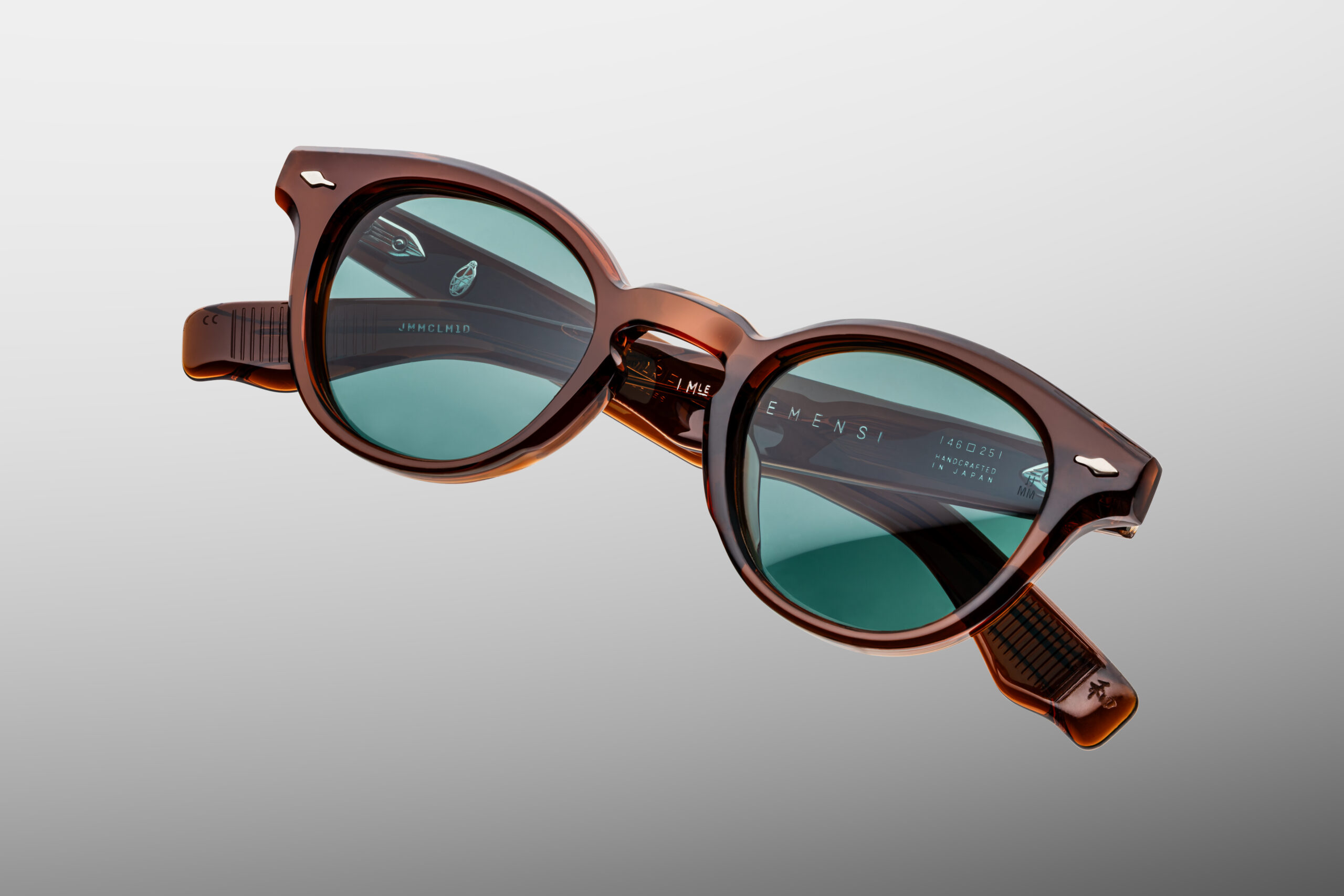 Sunglasses Model Clemens in Hickory with Seagreen lenses from Jacques Marie Mage