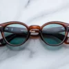 Sunglasses Model Clemens in Hickory with Seagreen lenses from Jacques Marie Mage