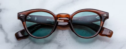 Sunglasses Model Clemens in Hickory with Seagreen lenses from Jacques Marie Mage