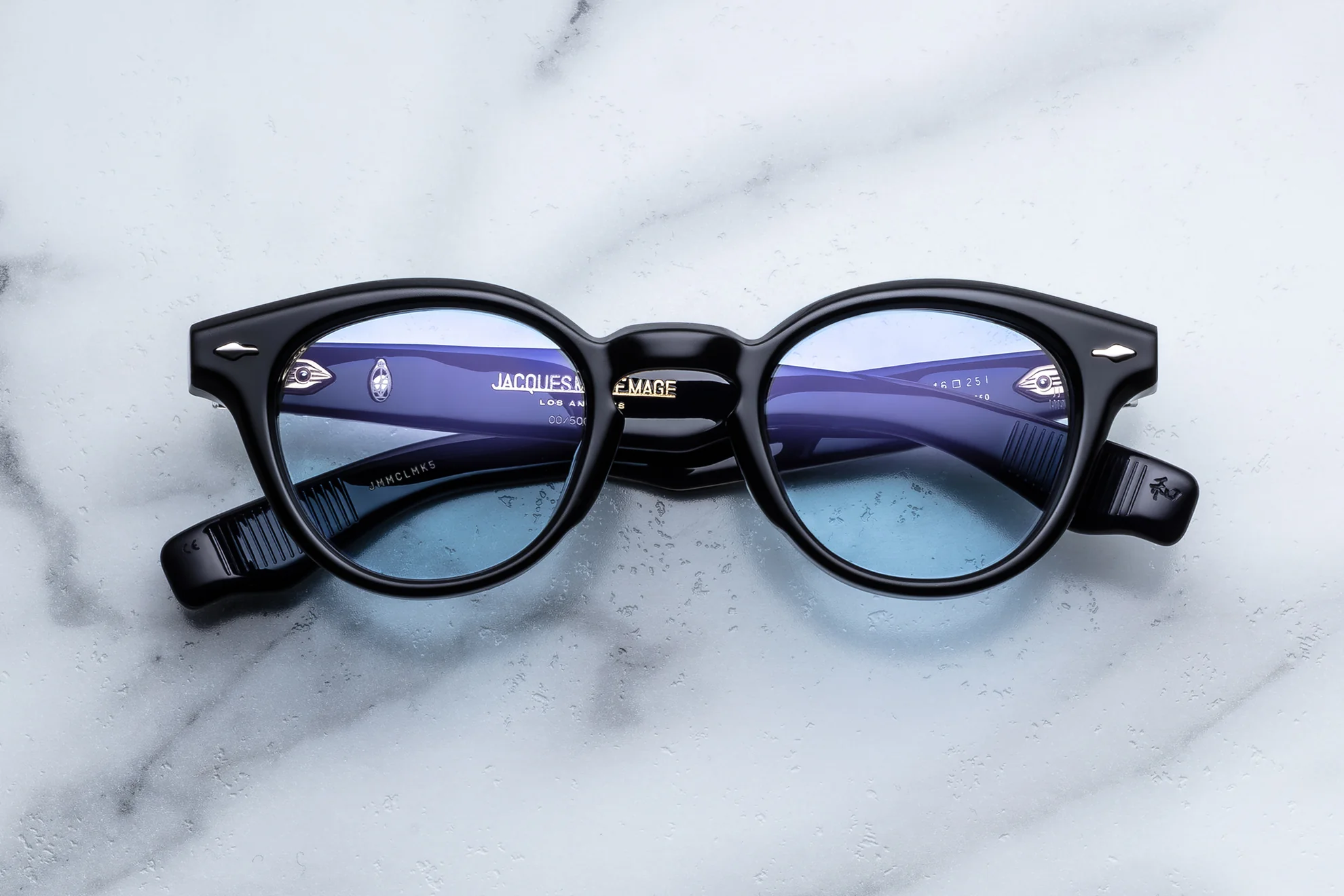 Sunglasses Model Clemens in Obscure with Serene Blue lenses from Jacques Marie Mage