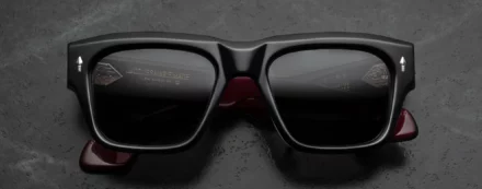 Sunglasses Model Diné in Color Bloodstone with Black Minéral lenses from the Jacques Marie Mage's Bo joe collection