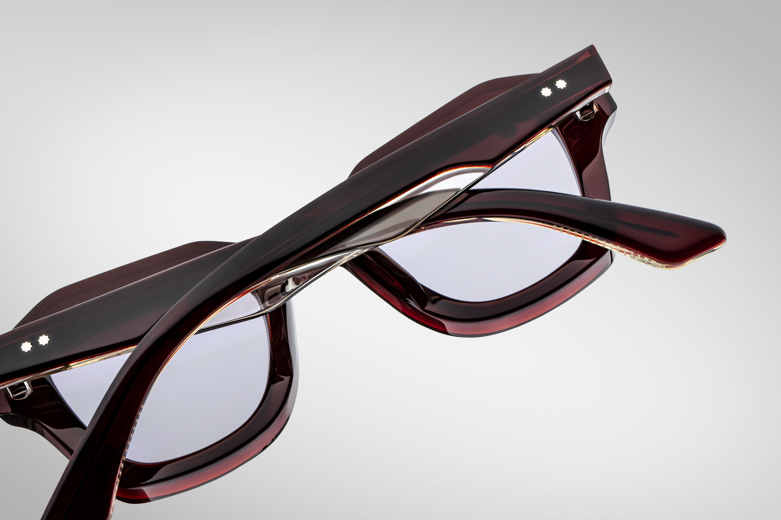 Sunglasses Model Eichler in Color Cherry with Lavender lenses from Jacques Marie Mage