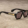 Sunglasses Model Evans in Color Blackbuck with Charcoal NXT lenses from Jacques Marie Mage's Héritage collection