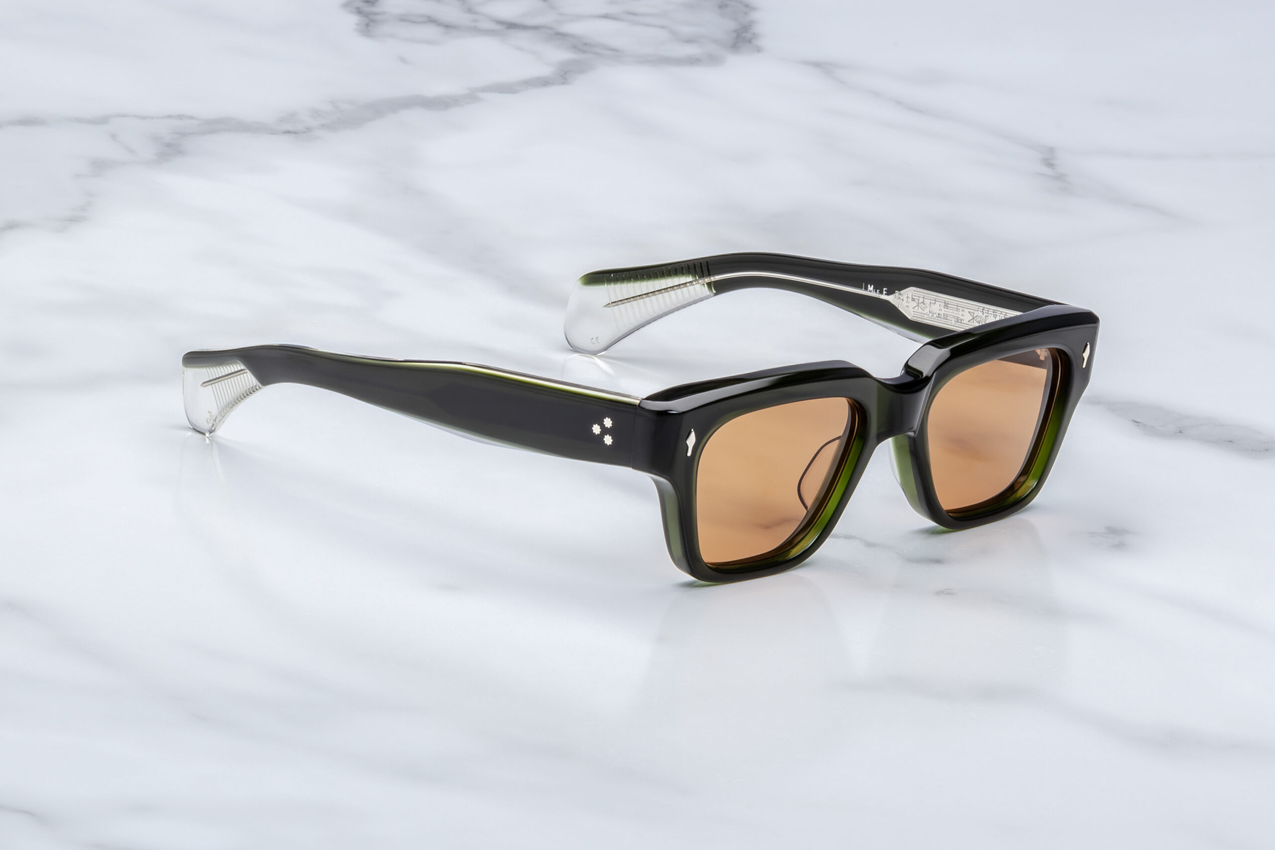 Sunglasses Model Fellini in Color Bornéo with Orange lenses from Jacques Marie Mage