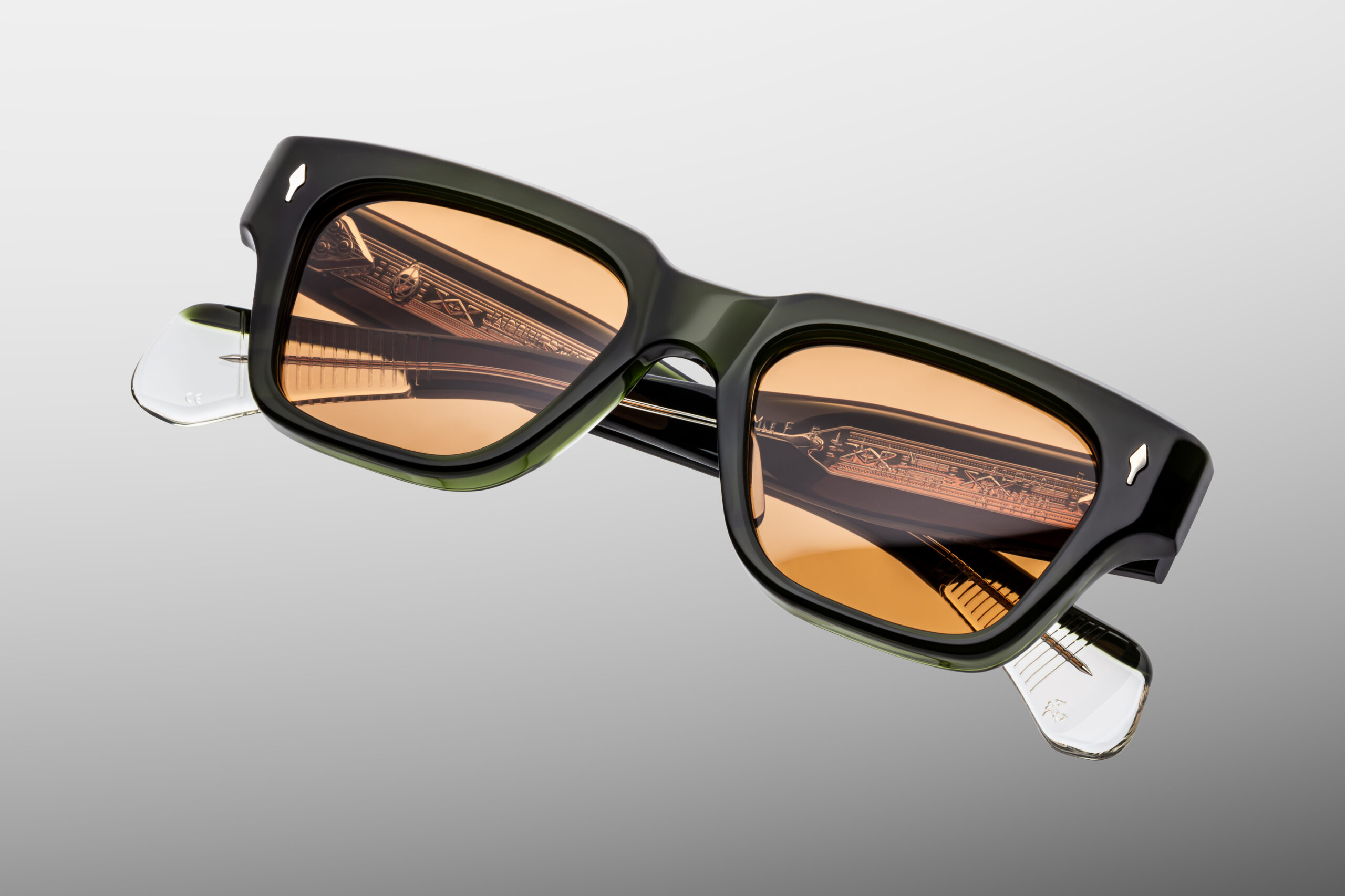 Sunglasses Model Fellini in Color Bornéo with Orange lenses from Jacques Marie Mage