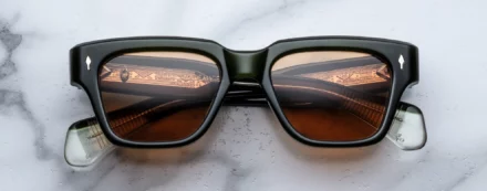 Sunglasses Model Fellini in Color Bornéo with Orange lenses from Jacques Marie Mage