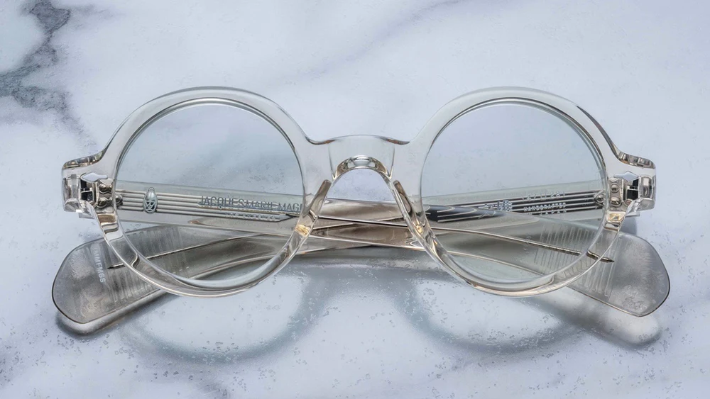 Optical frame Model Fumio in Color Beige with Superlight Green lenses from Jacques Marie Mage