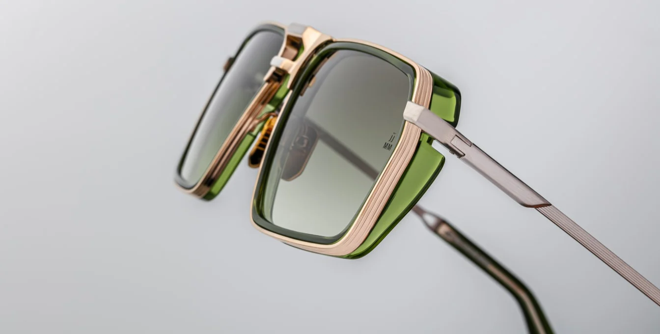 Sunglasses Model GT-R in COlor Rover with Green Gradient lenses from Jacques Marie Mage