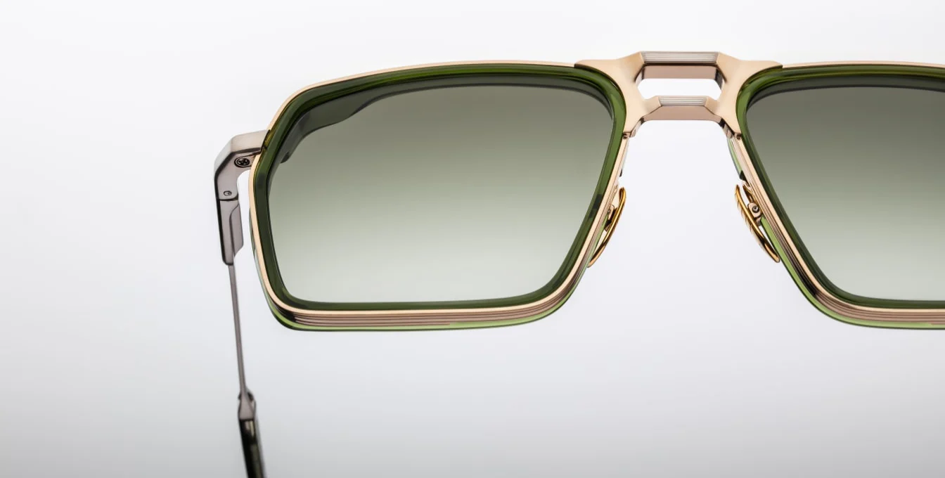 Sunglasses Model GT-R in COlor Rover with Green Gradient lenses from Jacques Marie Mage