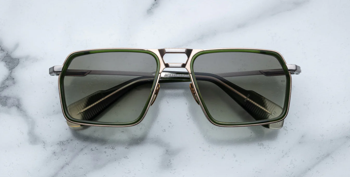 Sunglasses Model GT-R in COlor Rover with Green Gradient lenses from Jacques Marie Mage