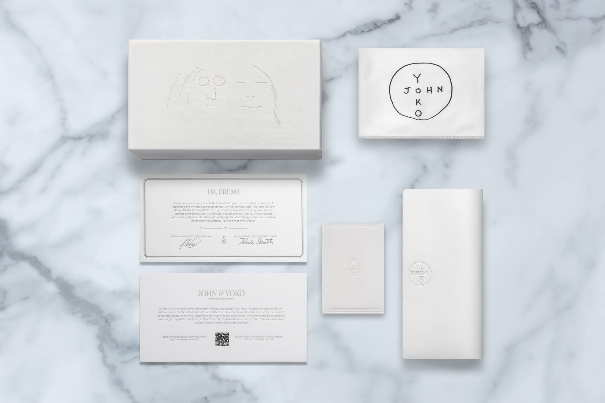 Packaging for the John & Yoko by JMM Collection