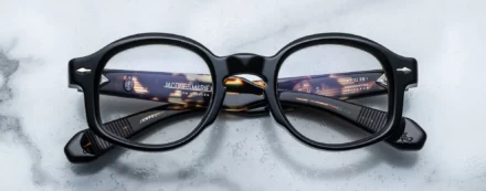 Optical Frame Model Petrus in Color Noir with Superlight Grey lenses from Jacques Marie Mage