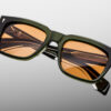 Sunglasses ModelTorino in Color Bornéo with orange lenses from Jacques Marie Mage