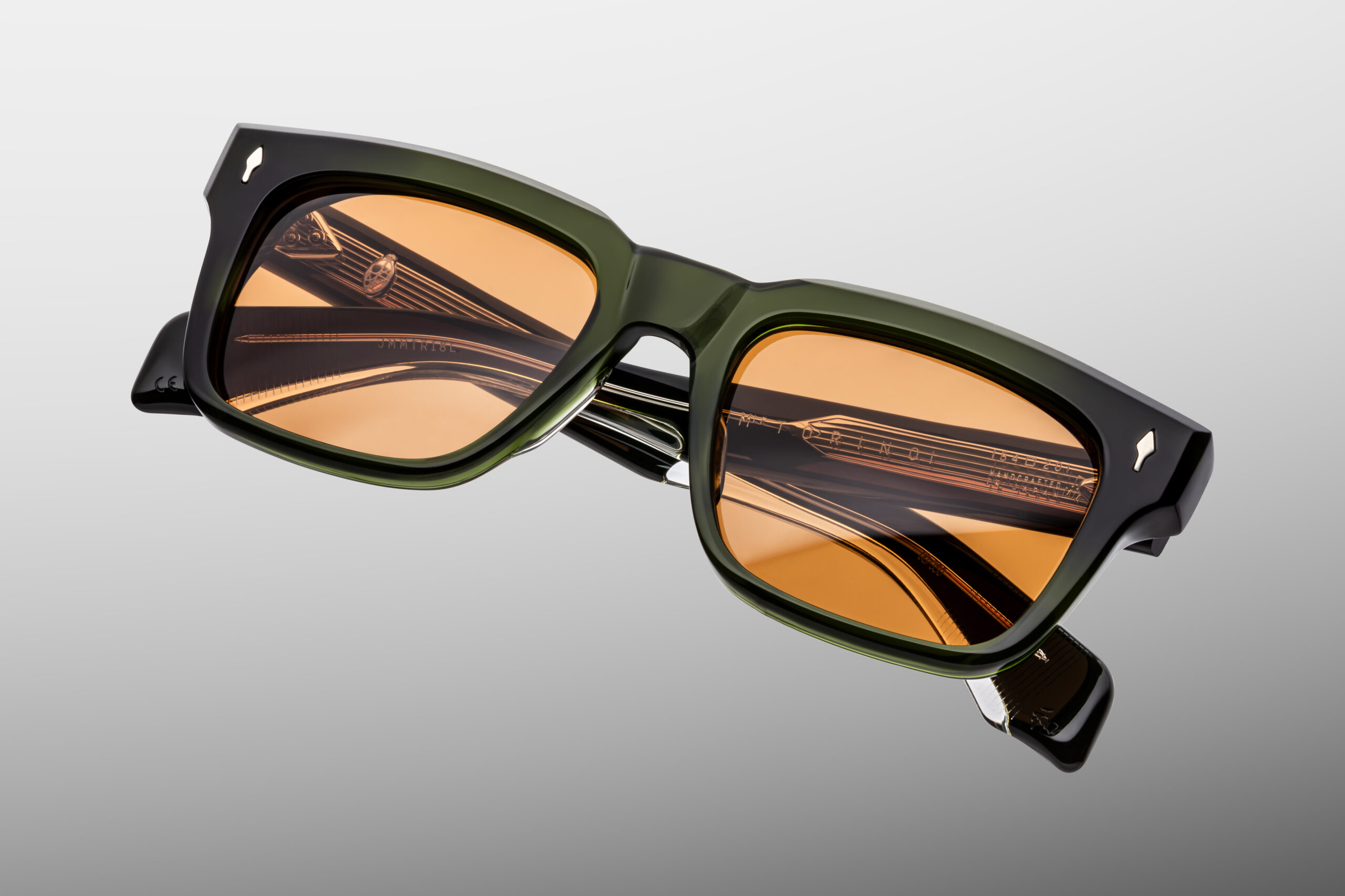Sunglasses ModelTorino in Color Bornéo with orange lenses from Jacques Marie Mage
