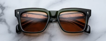 Sunglasses ModelTorino in Color Bornéo with orange lenses from Jacques Marie Mage