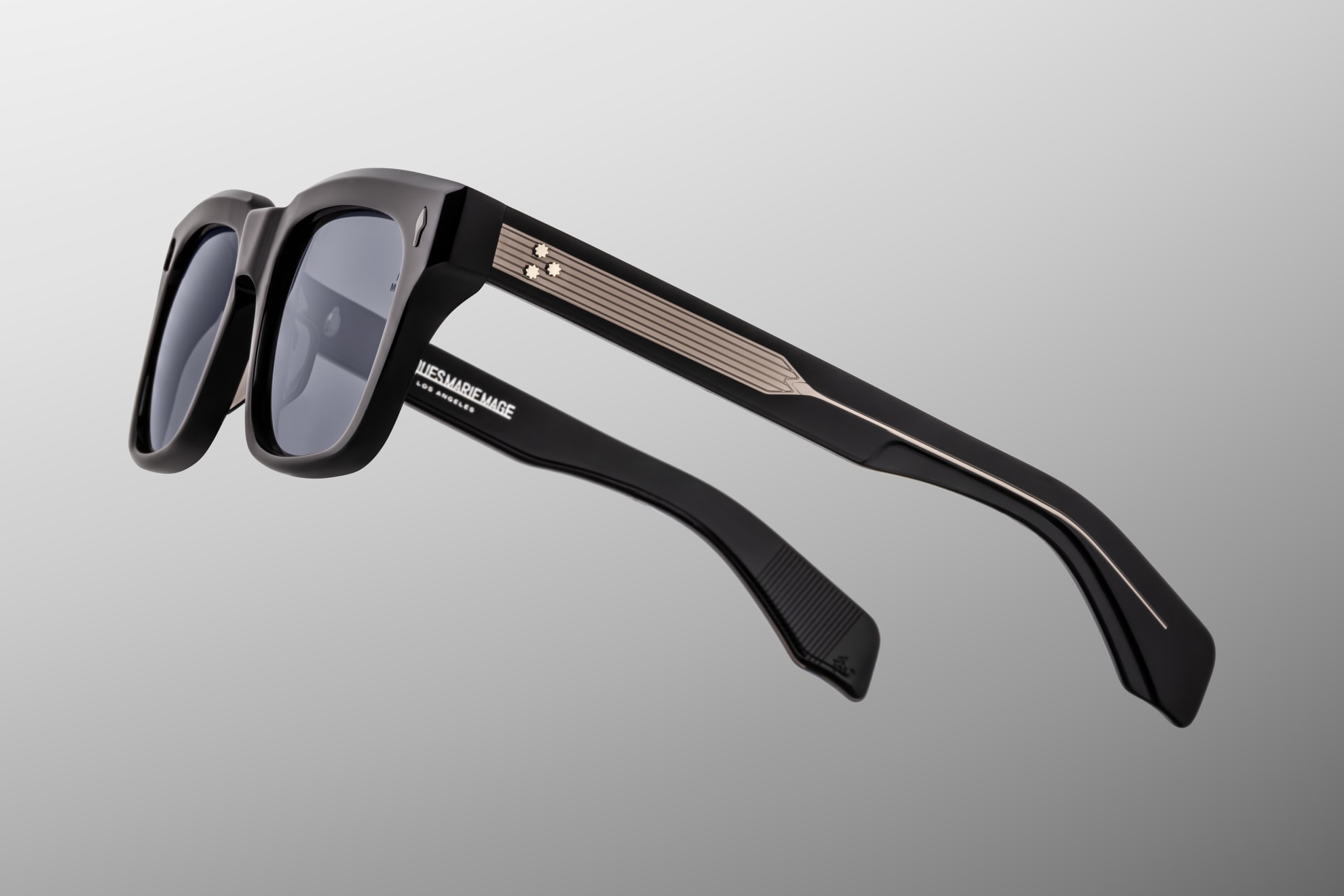 Sunglasses ModelTorino in Color Raven with Grey Gradient lenses from Jacques Marie Mage