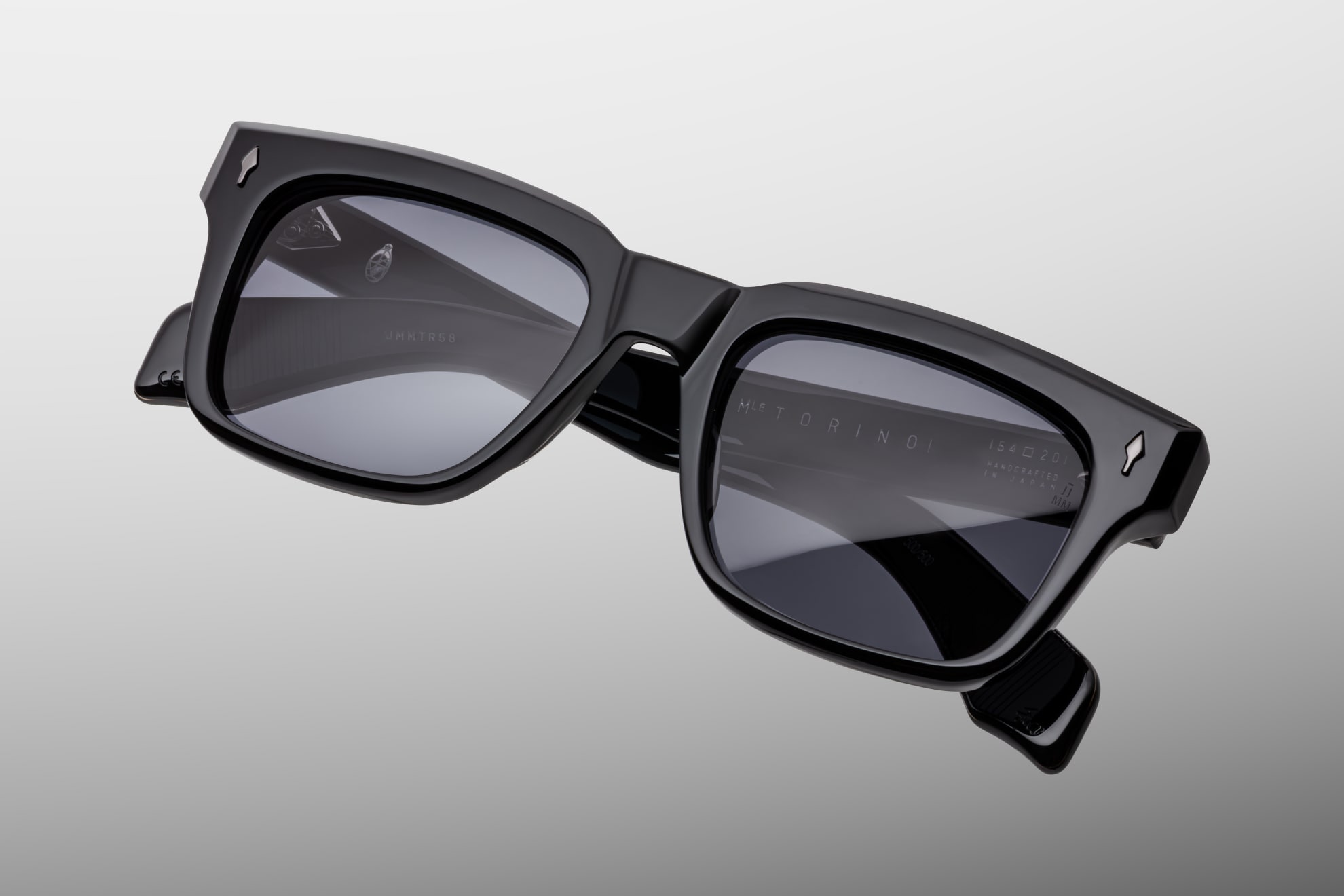 Sunglasses ModelTorino in Color Raven with Grey Gradient lenses from Jacques Marie Mage
