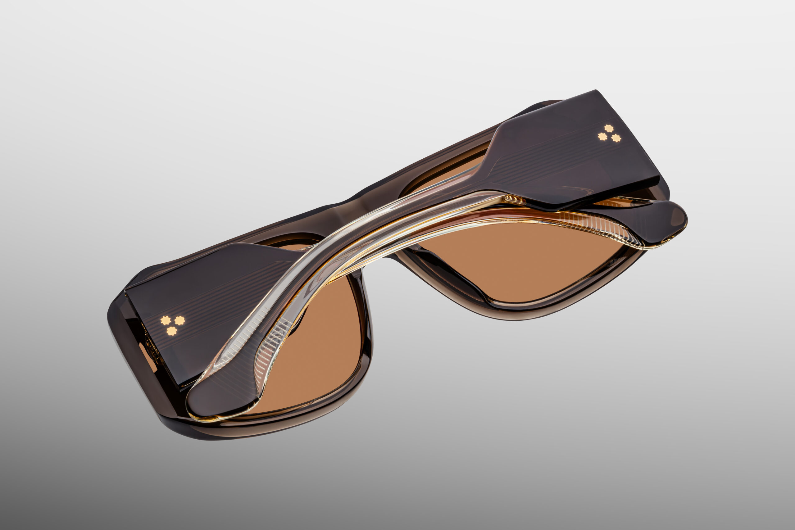 Sunglasses Model Alfie in Color London with Dark orange gradient lenses from Jacques Marie Mage