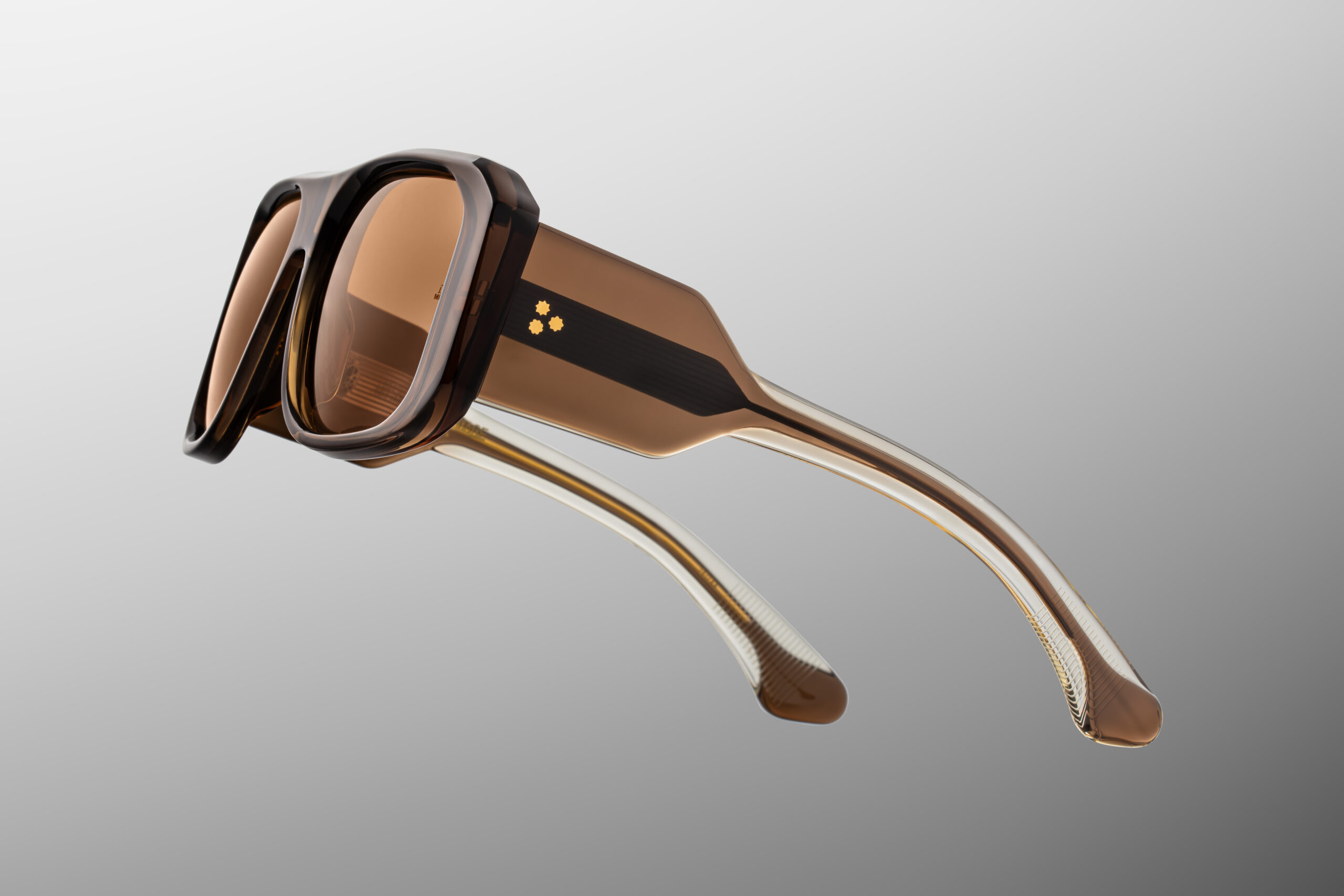 Sunglasses Model Alfie in Color London with Dark orange gradient lenses from Jacques Marie Mage