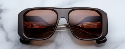 Sunglasses Model Alfie in Color London with Dark orange gradient lenses from Jacques Marie Mage