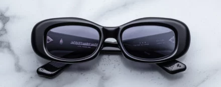 Sunglasses Model Ann in Color Raven with Charcoal lenses from Jacques Marie Mage