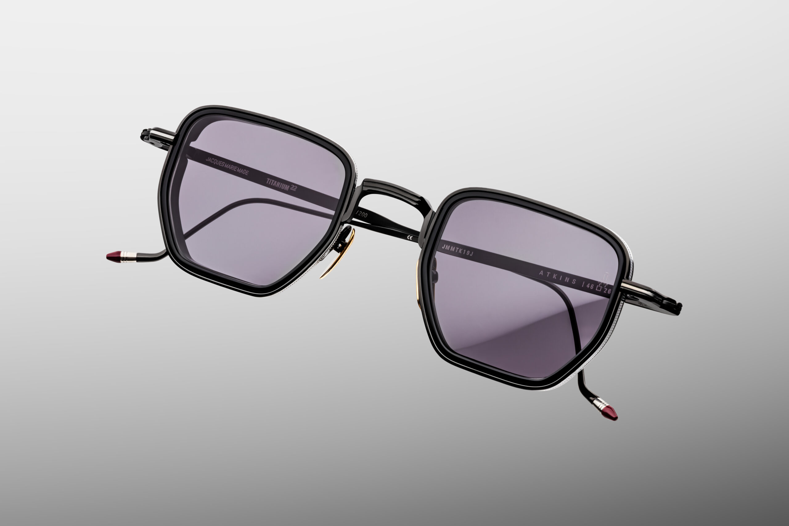 Sunglasses Model Atkins in Color Corbeau with Nimbus lenses from Jacques Marie Mage