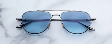 Sunglasses Model Cendrars in color Antique Silver with Serene gradient lenses from Jacques Marie Mage