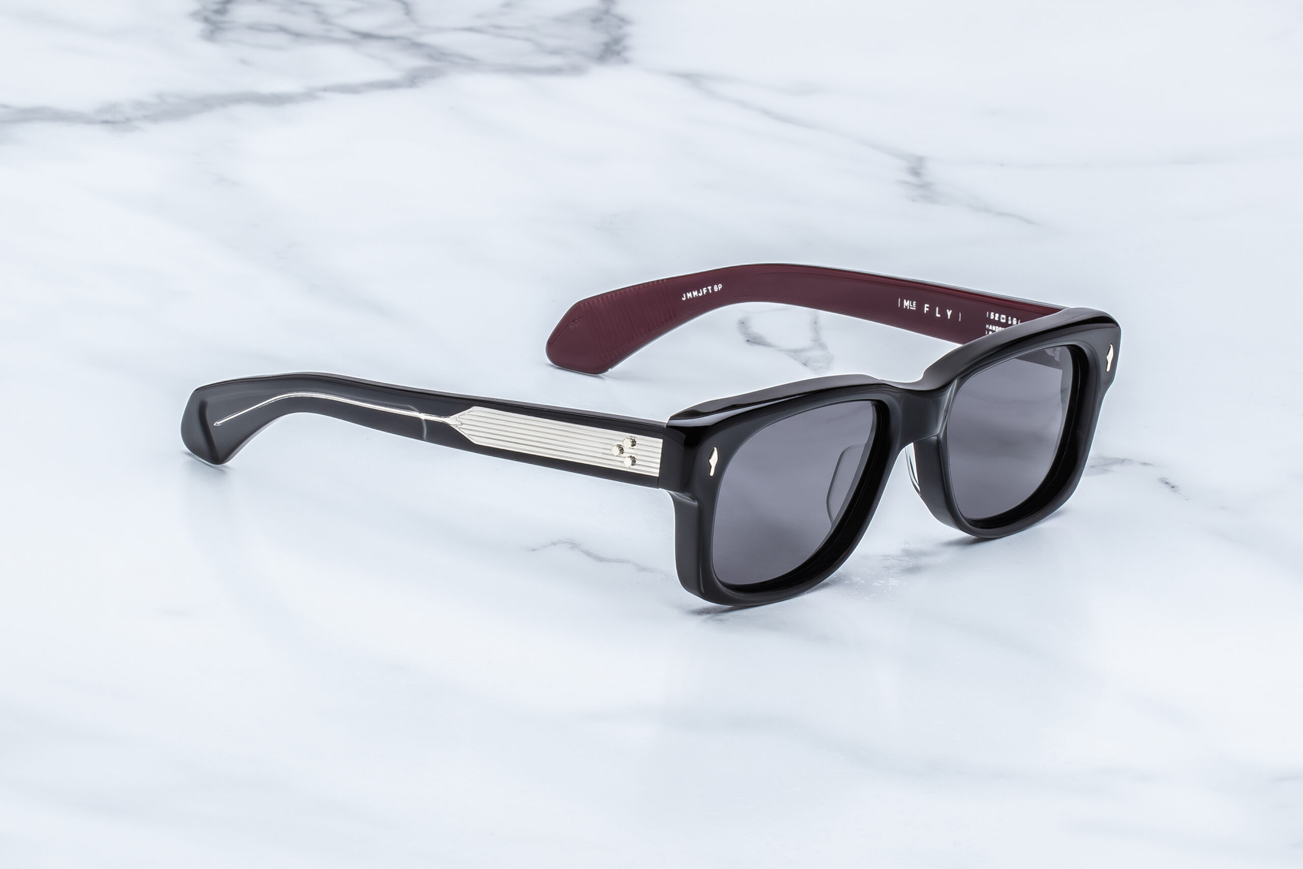 Sunglasses Model Fly in Color Bloodstone with Jet lenses fom Jacques Marie Mage