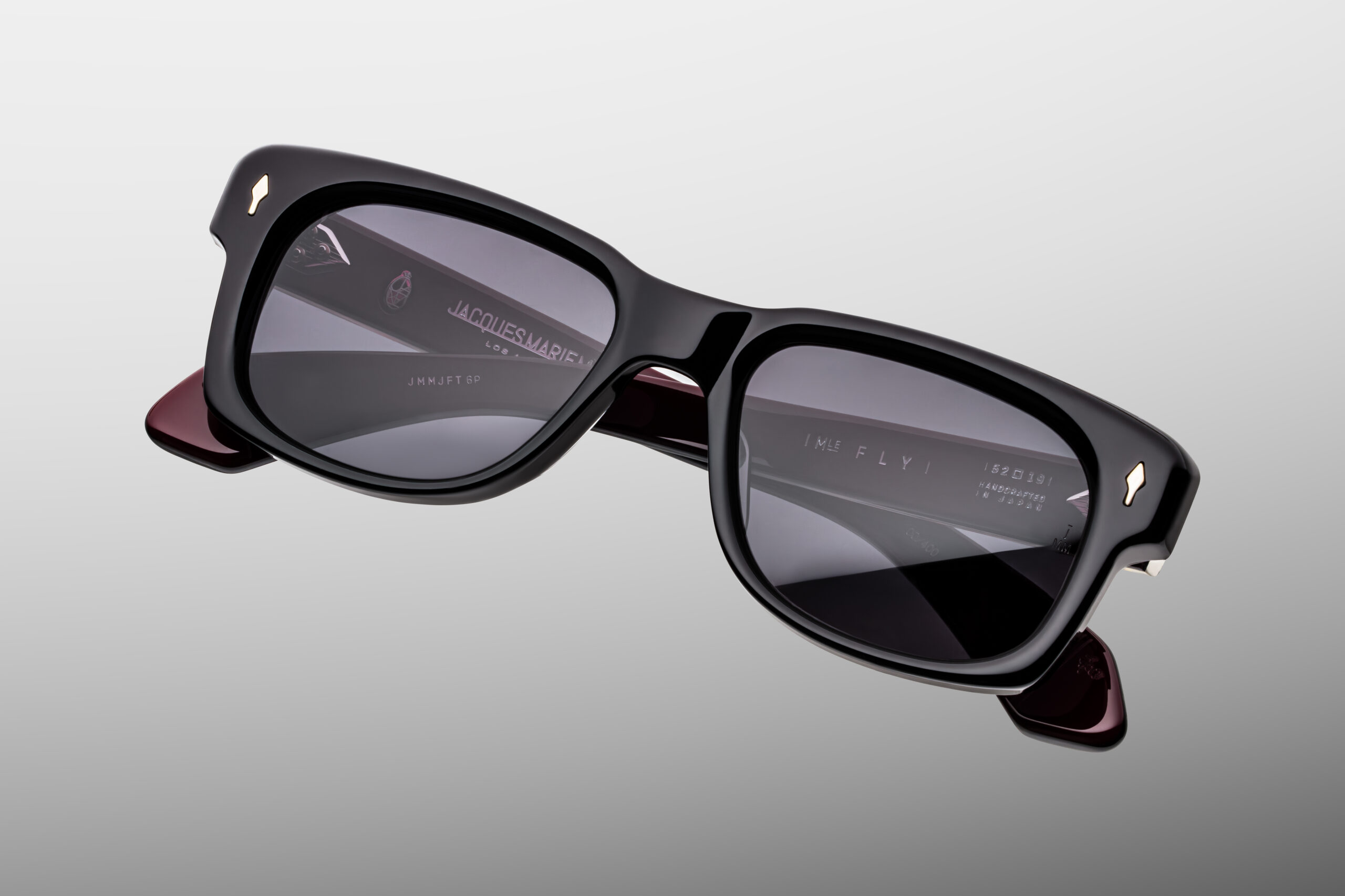 Sunglasses Model Fly in Color Bloodstone with Jet lenses fom Jacques Marie Mage