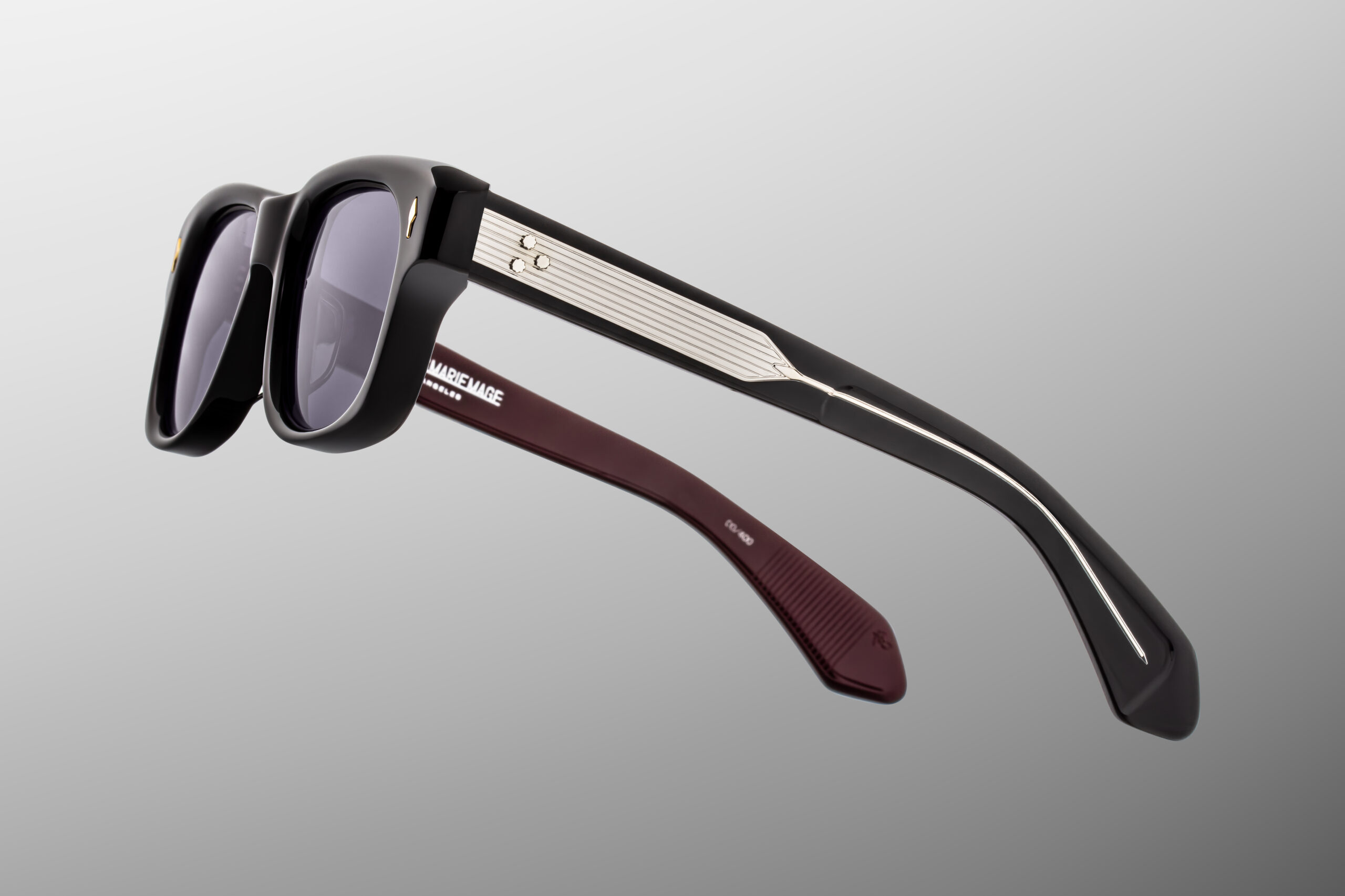 Sunglasses Model Fly in Color Bloodstone with Jet lenses fom Jacques Marie Mage