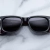 Sunglasses Model Fly in Color Bloodstone with Jet lenses fom Jacques Marie Mage