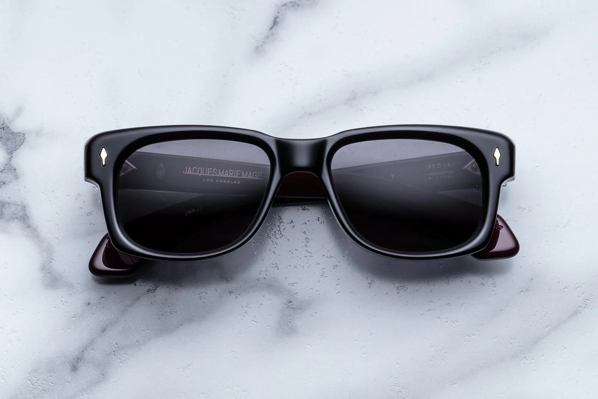 Sunglasses Model Fly in Color Bloodstone with Jet lenses fom Jacques Marie Mage