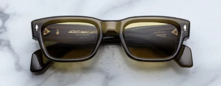 Sunglasses Model Jeff in Color Sunglasses Model Jeff in Color London with Orange lenses from Jacques Marie Mageolvox with Olive lenses from Jacques Marie Mage