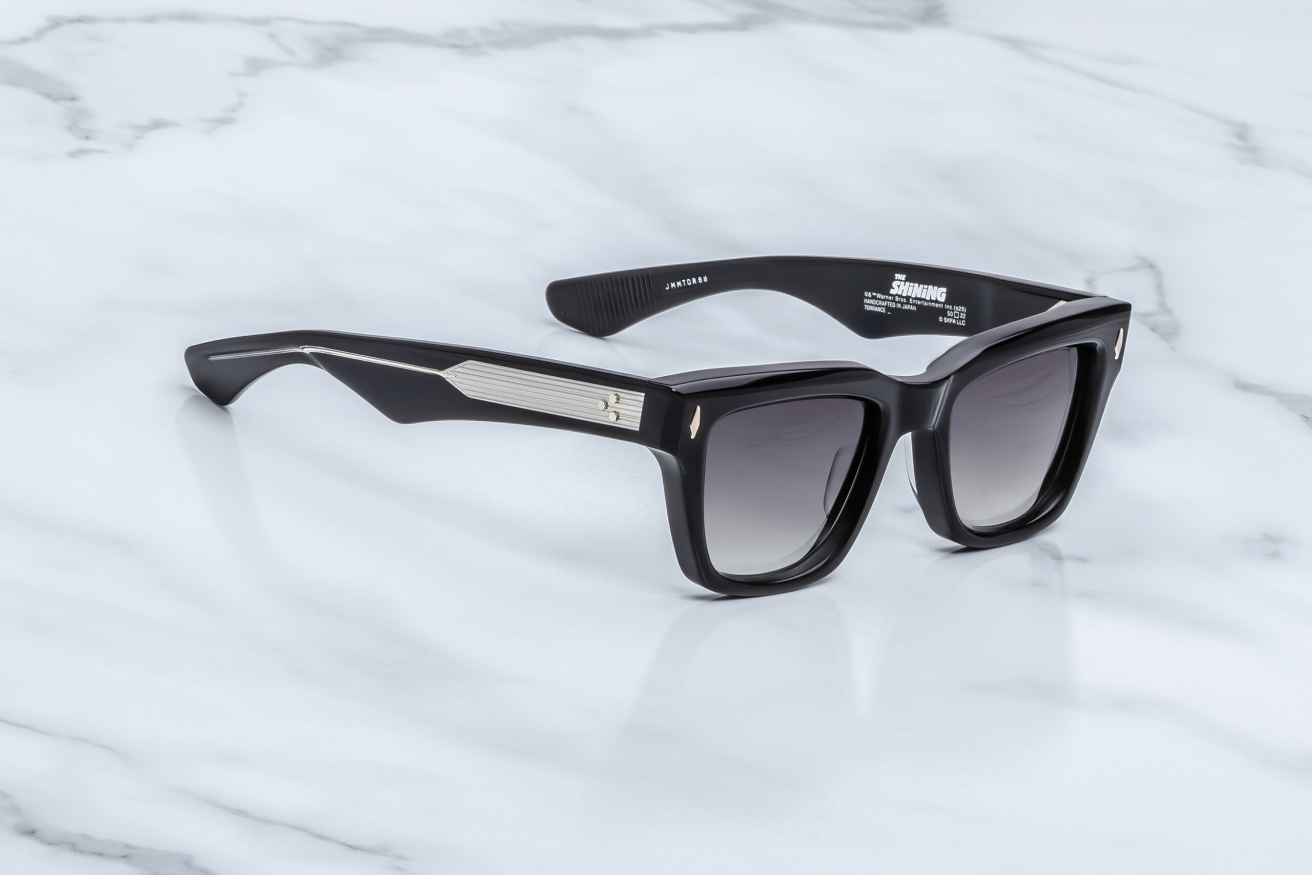 Sunglasses Model Torrance in Color Black with Crescent Gradient lenses from Jacques Marie Mage's stanley Kubrick Special colelction