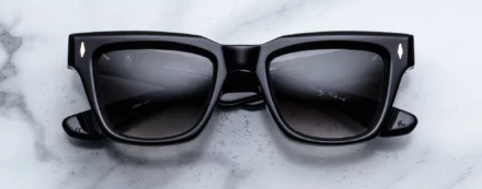 Sunglasses Model Torrance in Color Black with Crescent Gradient lenses from Jacques Marie Mage's stanley Kubrick Special colelction