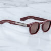 Sunglasses Model Zephirin in color Bordeaux Empire with deep brown lenses from Jacques Marie Mage
