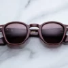 Sunglasses Model Zephirin in color Bordeaux Empire with deep brown lenses from Jacques Marie Mage