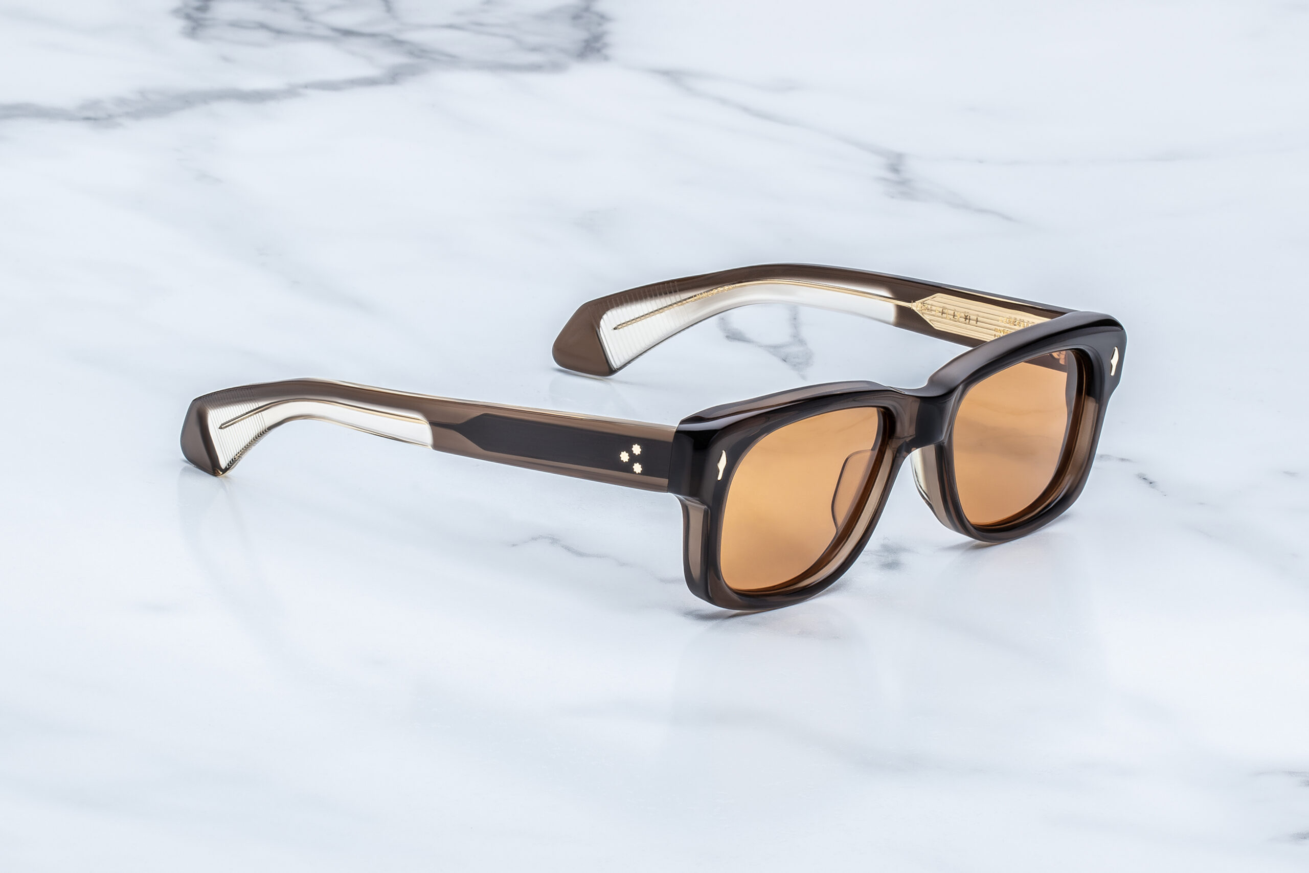 Sunglasses Model Fly in Color London with Orange lenses fom Jacques Marie Mage