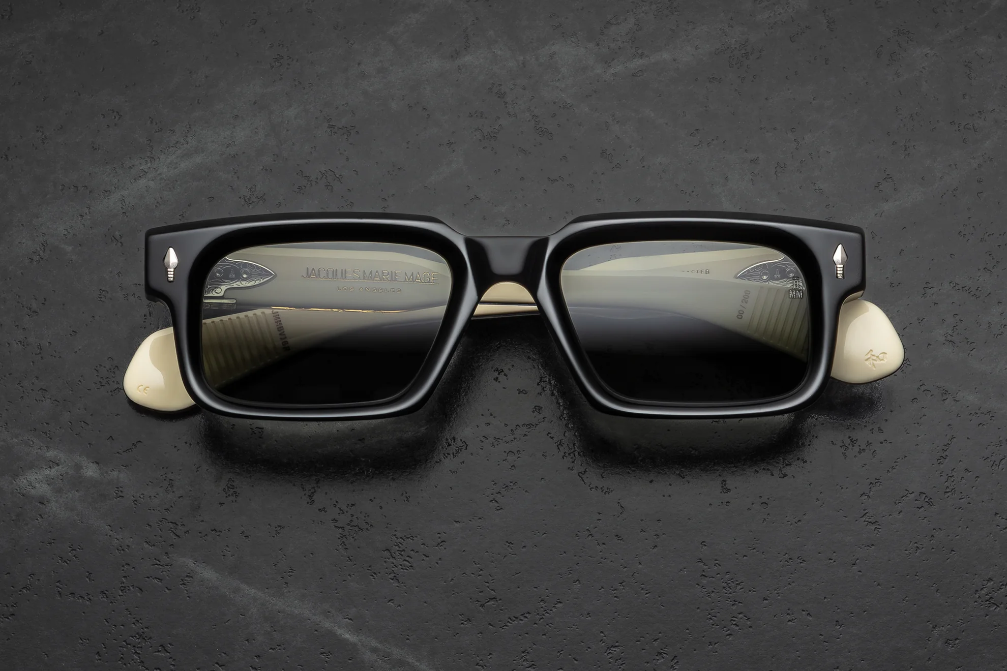 Sunglasses Model Belvedere in Color Smoke with Harbor lenses from Jacques Marie Mage's Last Frontier Special collection