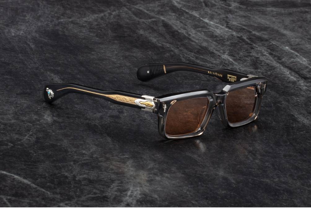 Sunglasses Model Belvedere in Color tempest with Golden Amber lenses from Jacques Marie Mage's Last Frontier Special collection