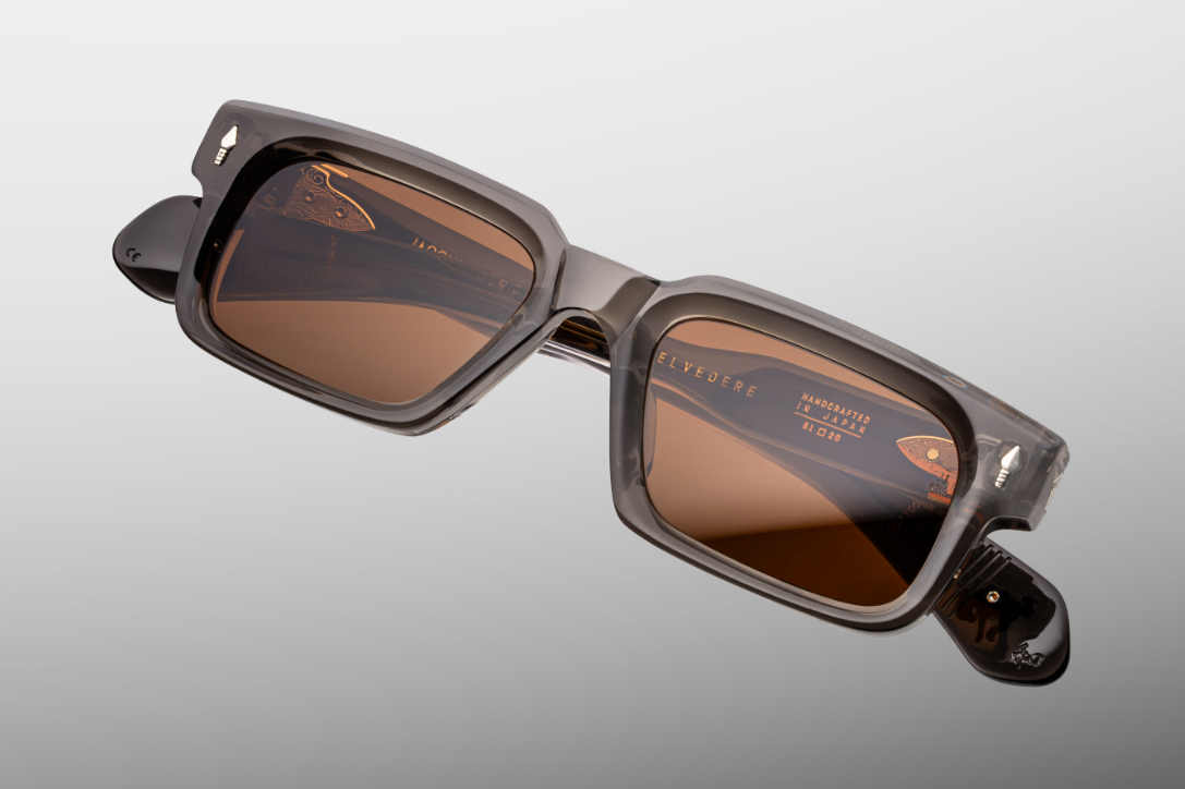 Sunglasses Model Belvedere in Color tempest with Golden Amber lenses from Jacques Marie Mage's Last Frontier Special collection