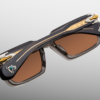 Sunglasses Model Belvedere in Color tempest with Golden Amber lenses from Jacques Marie Mage's Last Frontier Special collection