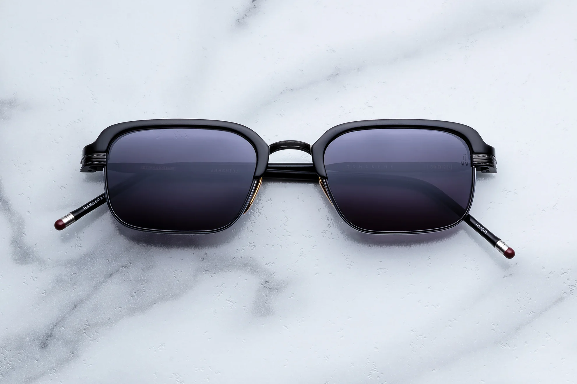 SUnglasses Model Commanche in Corbeau with Jet lenses from Jacques Marie Mage