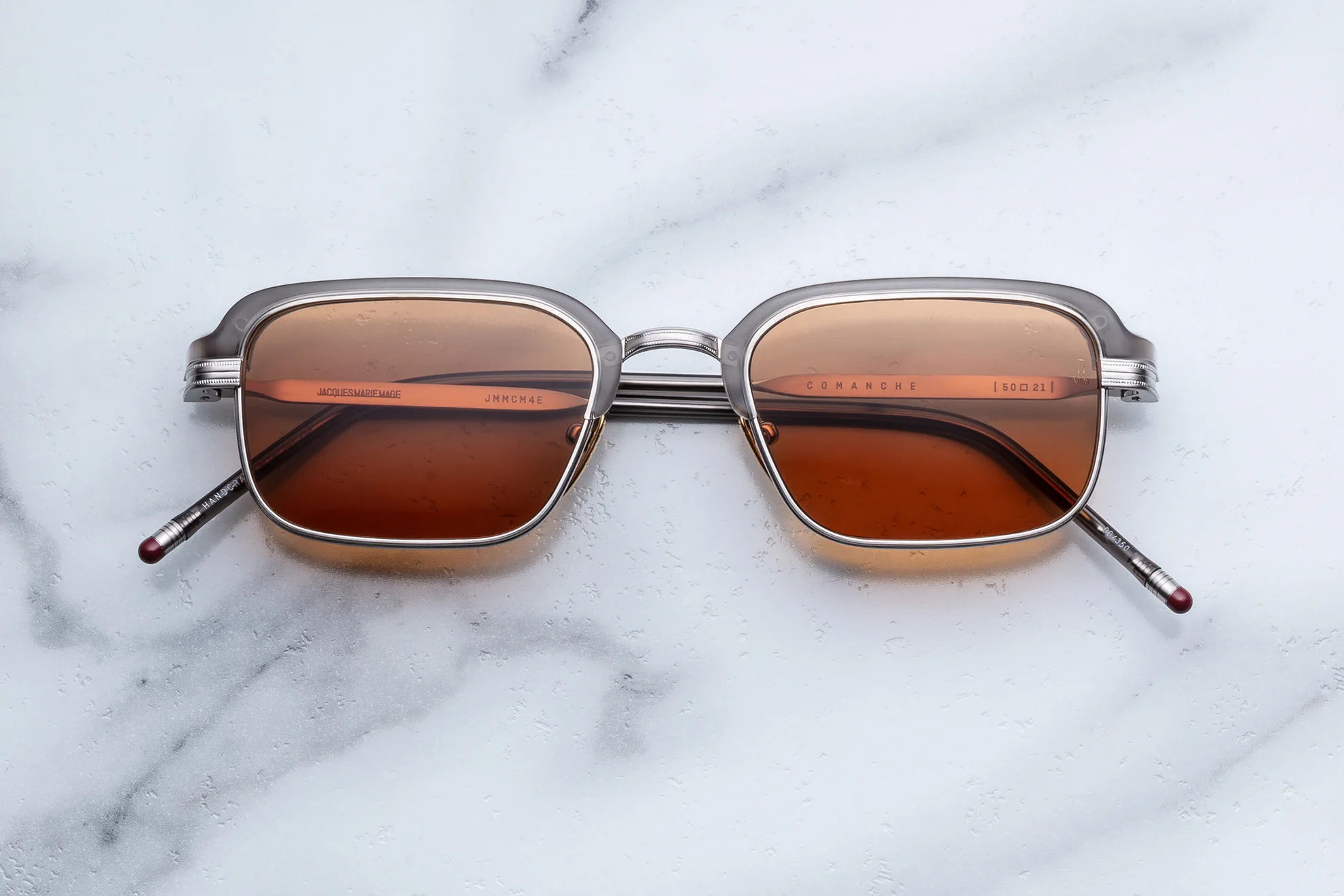 SUnglasses Model Commanche in Tempest with Orange lenses from Jacques Marie Mage