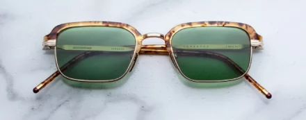 Sunglasses Model Commanche in Color VIntage Tortoise with Vintage Green lenses from Jacques Marie Mage